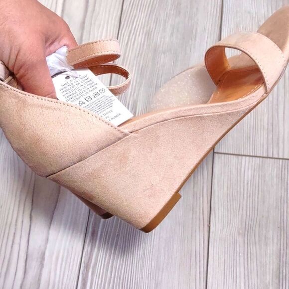 (25-1523) 🔥3/$20🔥  Mysoft Women's Open Toe Ankle Strap Low Wedge Sandals… - Picture 8 of 11